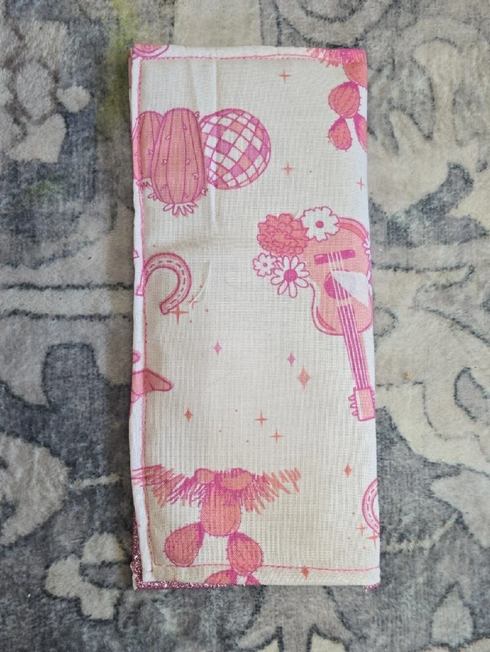 Pink Glitter Glasses Sleeve - Hand Made
